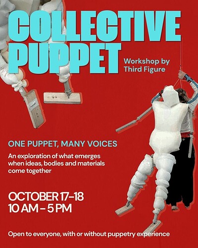 Collective puppet at Puppet place Bristol