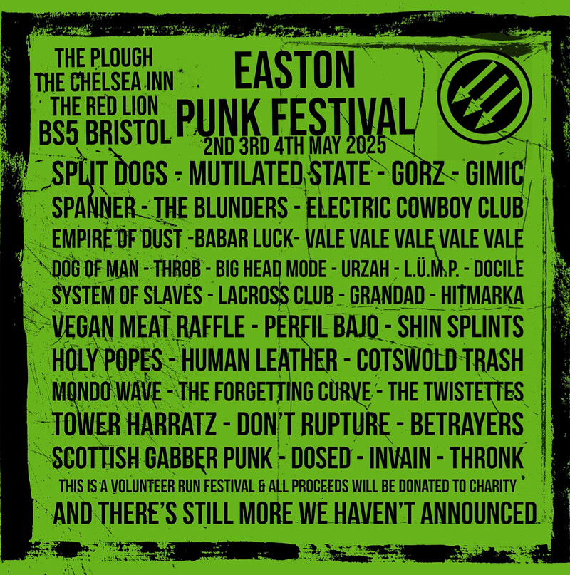 EASTON PUNK FEST 2025 - Sat night at the Lion at Red Lion BS5