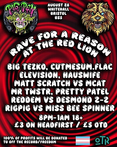 Rave for a reason at Red lion bs5