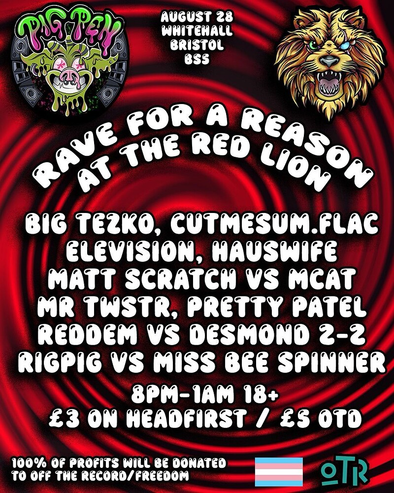 Rave for a reason at Red lion bs5