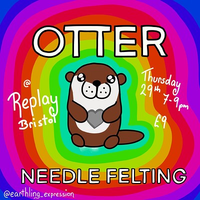 Otter Needle Felting Workshop at Replay Board Game Bar, 196 Cheltenham Rd