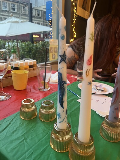 Candle Painting Workshop at Replay Board Game Cafe, Montpelier