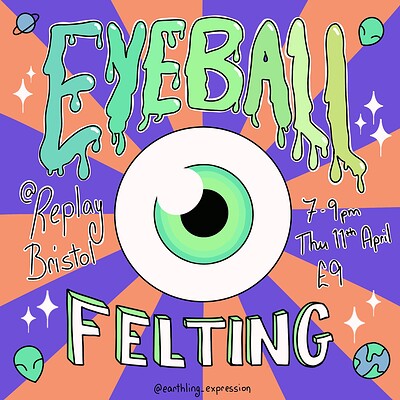 ️ Eyeball Felting Workshop ️ at Replay Bristol Board Game Bar