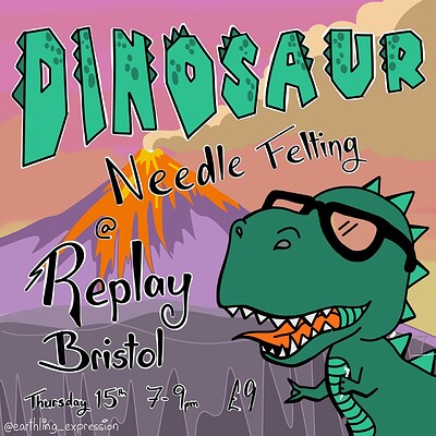 Dinosaur Needle Felting Workshop at Replay Bristol Board Game Bar