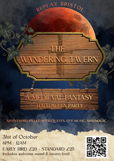 THE WANDERING TAVERN - A Medieval Fantasy Halloween Party at Replay Bristol