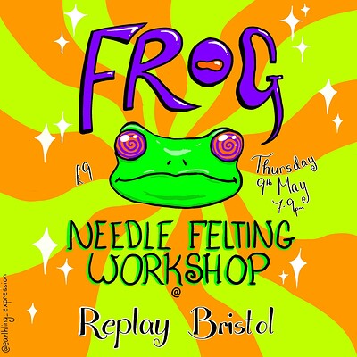 Frog Needle Felting Workshop at Reply Bristol Bar Game Bar