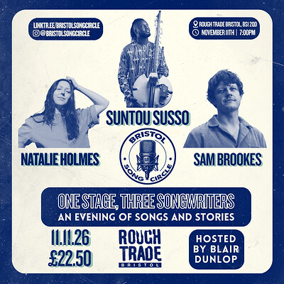 Suntou Susso, Natalie Holmes, and Sam Brookes at Rough Trade Bristol