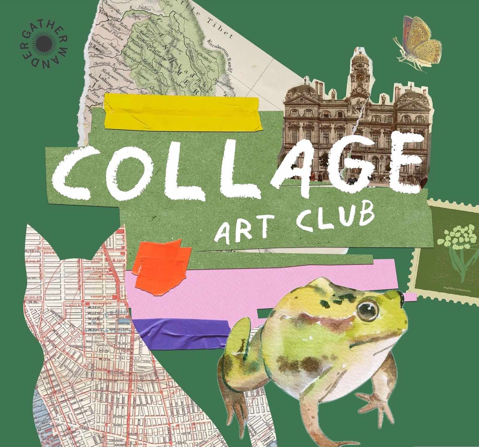 Spring Art Club: Collage at Roundhouse, Springfield Allotment