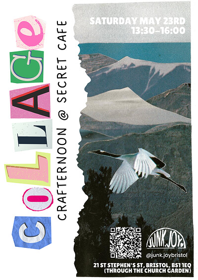 Collage Crafternoon at Secret Cafe Bristol