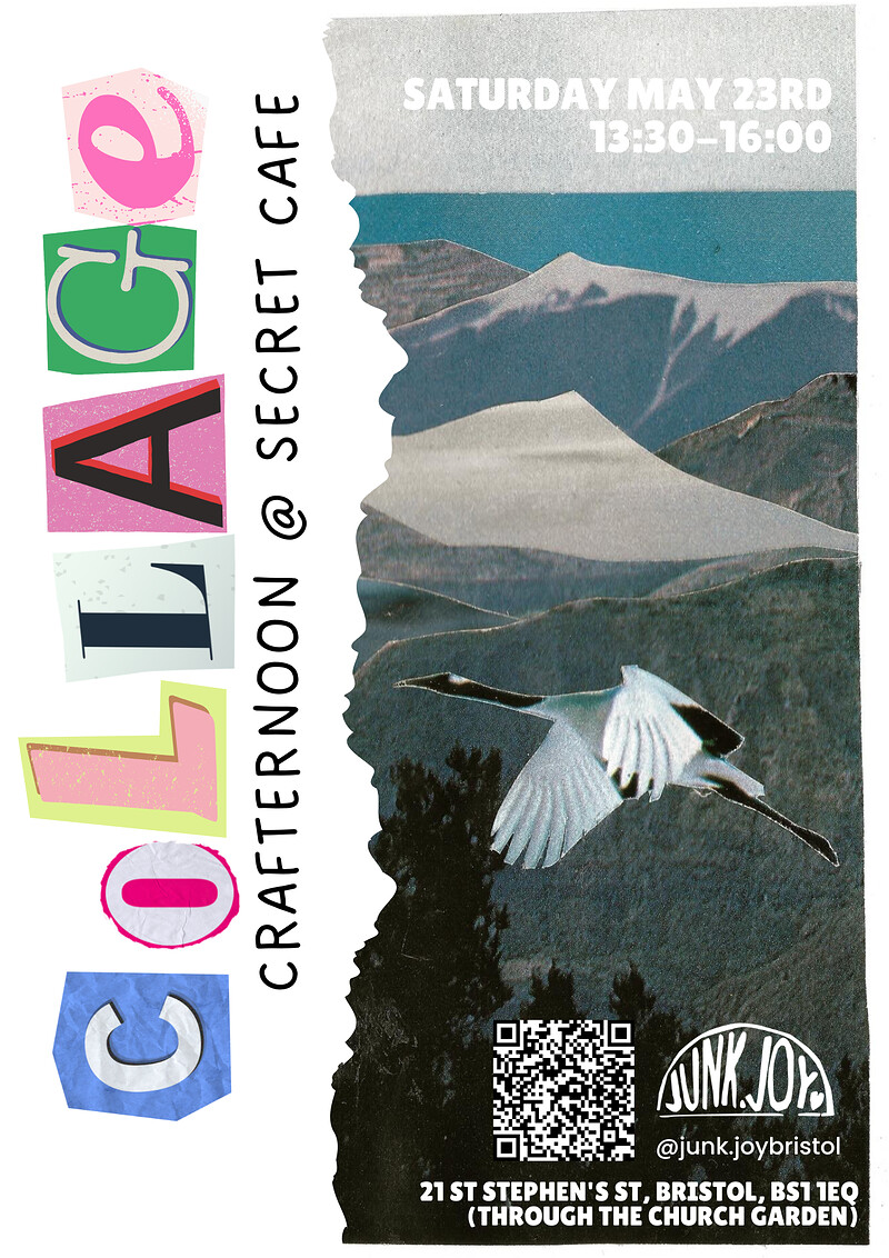 Collage Crafternoon at Secret Cafe Bristol