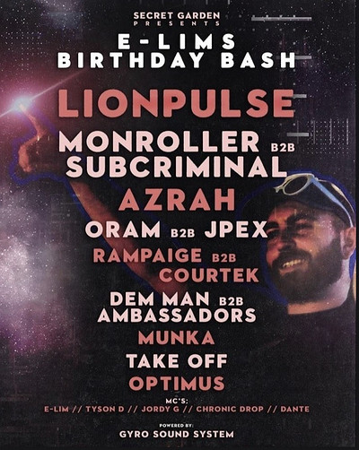 E-LIMS BIRTHDAY BASH ALL DAY PARTY at Secret garden presents