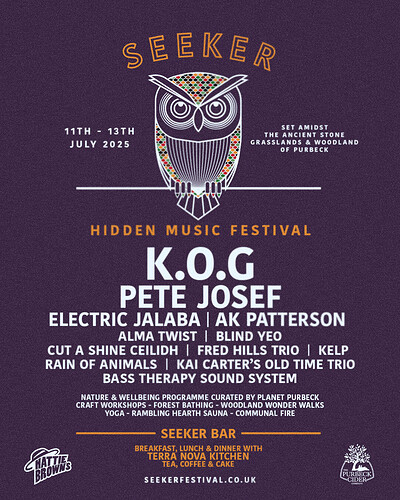 SEEKER - Hidden Music Festival at Secret Location Isle Of Purbeck
