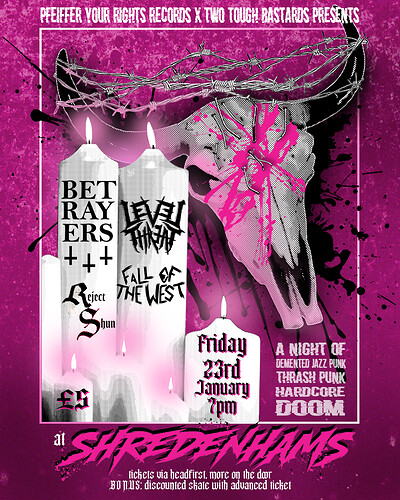 Level Threat / Betrayers / Rejectshun / The Fall of the West at Shredenhams