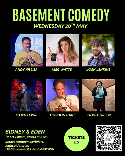 Basement Comedy at Sidney & Eden