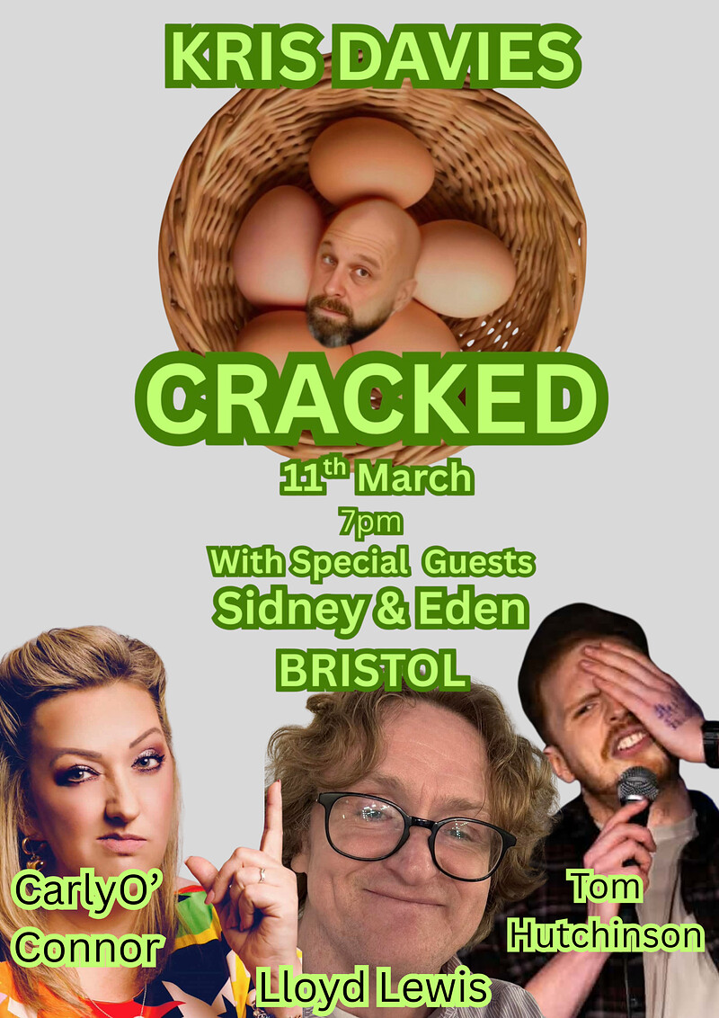 Cracked-Kris Davies and special Guests at Sidney & Eden