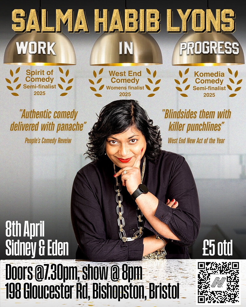 SALMA HABIB LYONS: COMEDY SHOW WORK IN PROGRESS at Sidney & Eden
