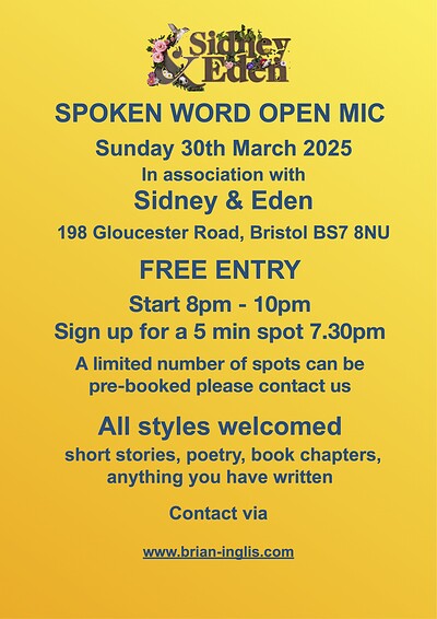 Spoken Word Open Mic at Sidney & Eden