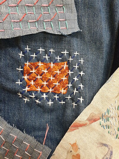 Colourful Sashiko at the Slow Fashion Studio at Slow Fashion Studio @ Sparks Bristol