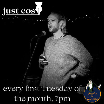 Just Cos Poetry at Smoke & Mirrors, Denmark Street, BS1