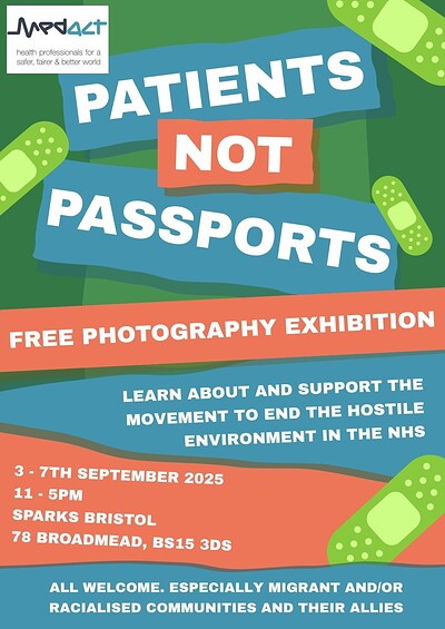 Bristol Patients not Passports Photo Exhibition at Sparks Bristol