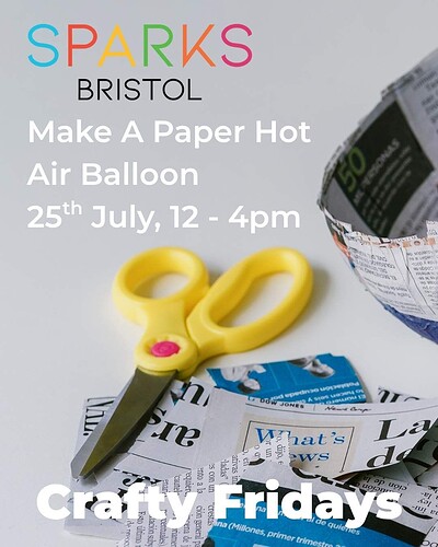Crafty Fridays  - Paper Mâché Hot Air Balloon Making at Sparks Bristol