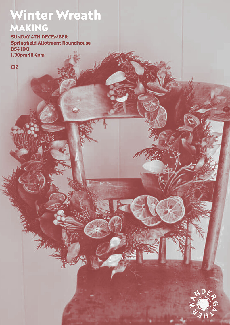 Winter wreath making and forage at Springfield Allotments