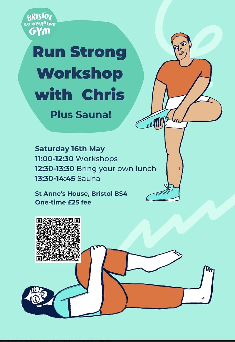 Run Strong Workshop and Sauna at St Anne’s House, Brislington, Bristol, BS4 4AB