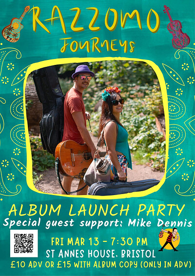 Razzomo 'Journeys' Album Launch + Mike Dennis at St Anne's House, Bristol