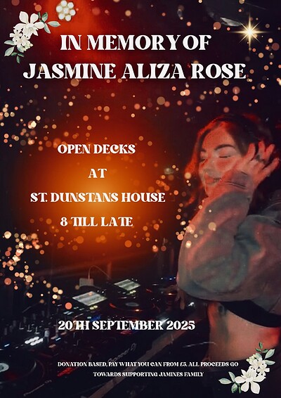 In memory of Jasmine Aliza Rose at St Dunstan's House