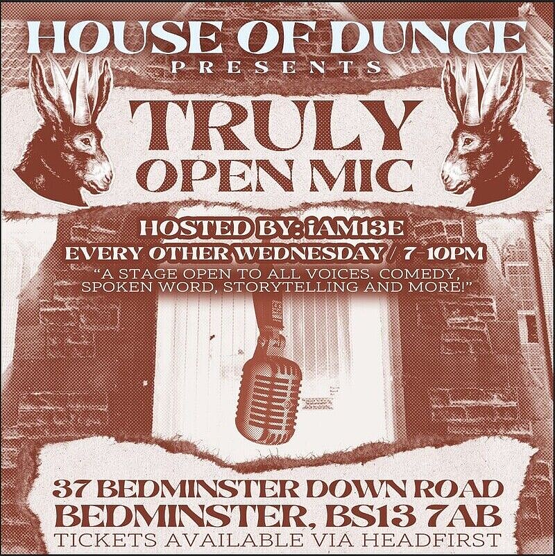 Truly Open Mic Night at St Dunstans House