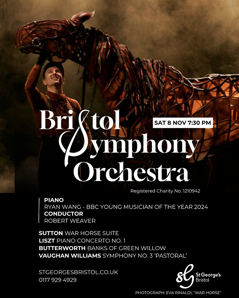 BSO: Liszt Piano Concerto with BBCYM winner Ryan Wang at St George's Bristol