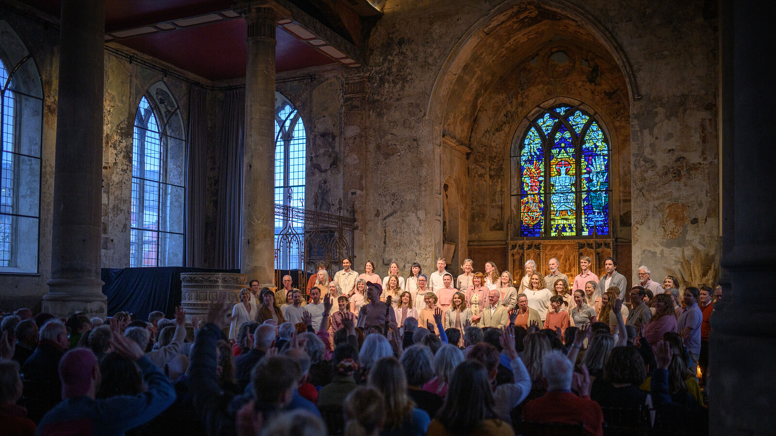 Wintery Folk Choir Magic at St James Priory