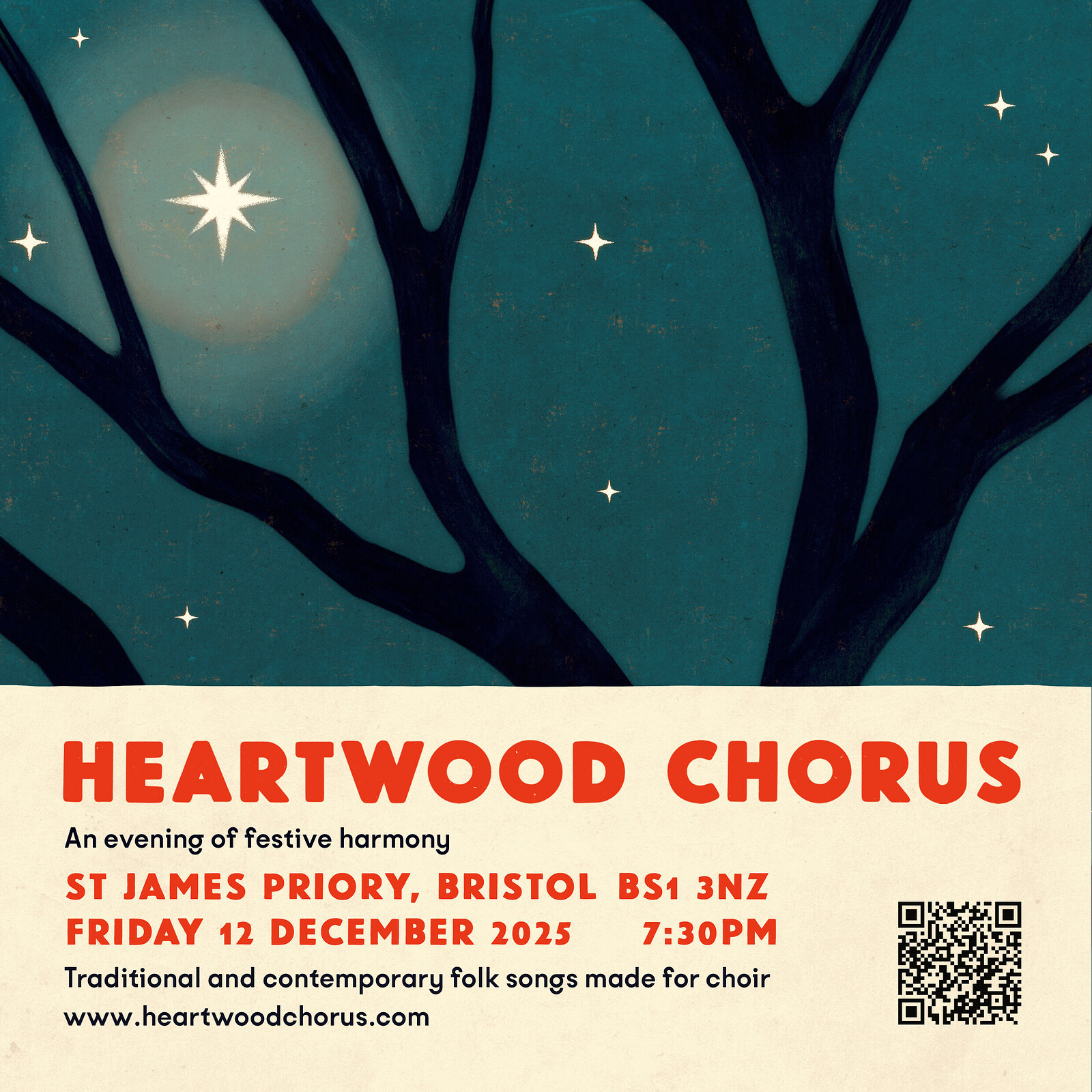 Wintery Folk Choir Magic at St James Priory