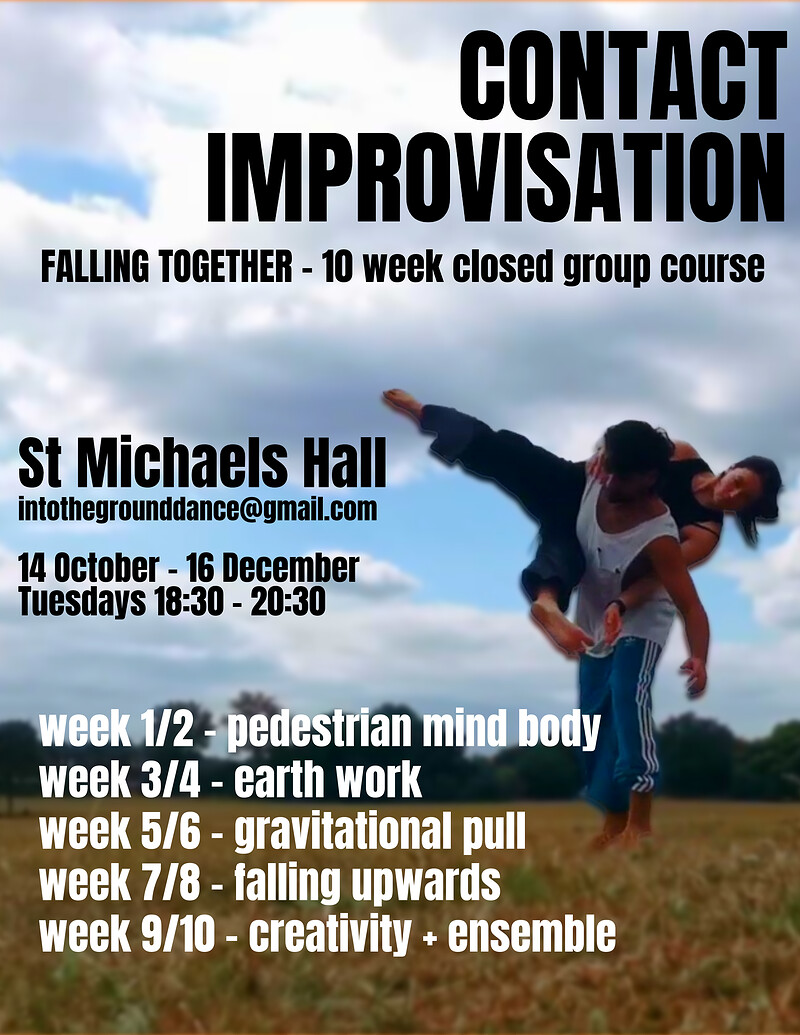 Contact Improvisation: Falling together - 10 week closed group course at St Michaels Hall