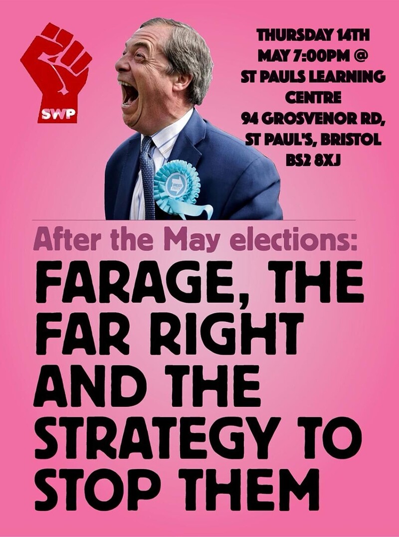After the May Elections: How do we stop Farage and the Far Right? at St Pauls Learning Centre