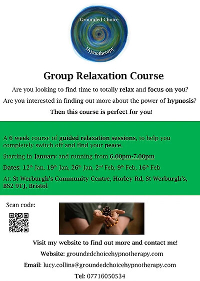 Group Relaxation/Hypnosis Course, Week 1 at St Werburgh’s Community Centre
