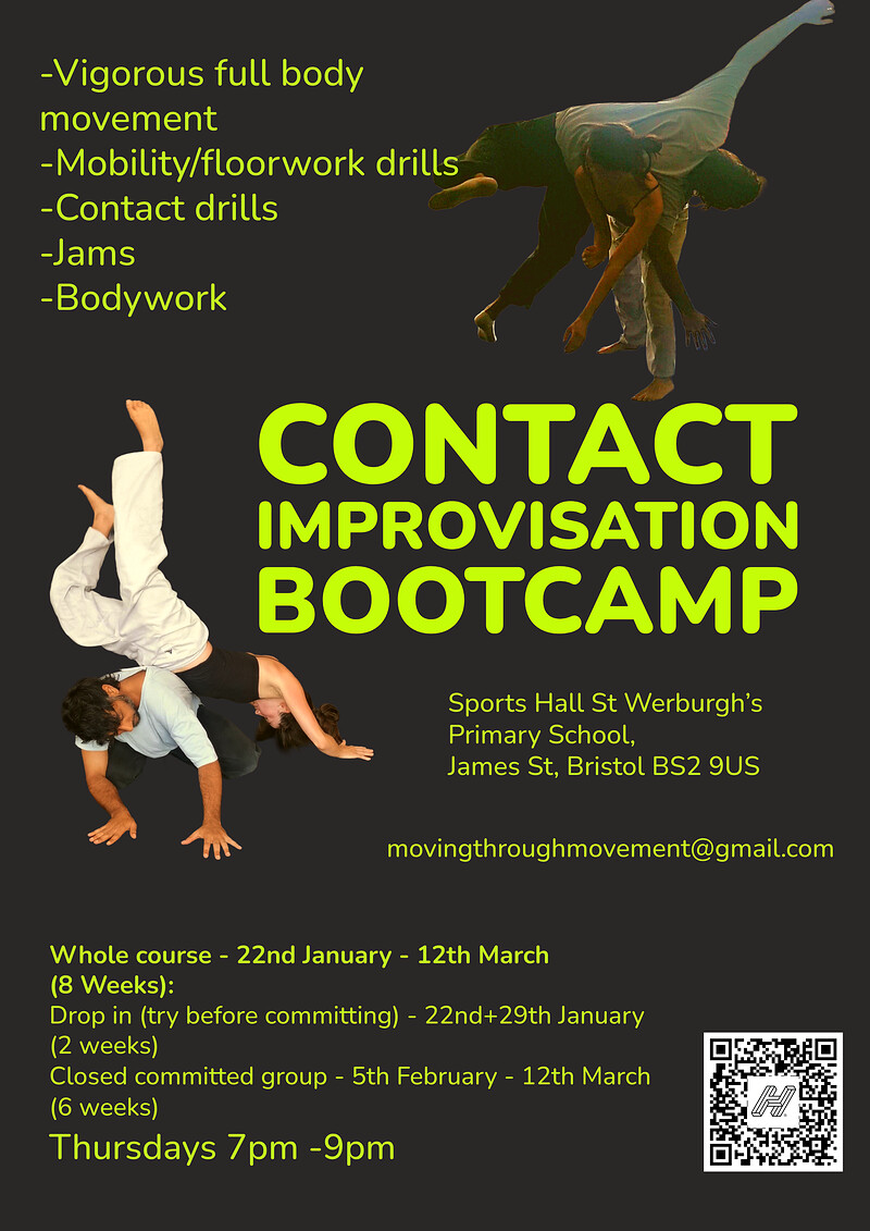 Contact Improvisation BOOTCAMP at St Werburgh's Primary School, Glenfrome street, BS2 9US, Bristol