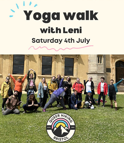 Queer Hiking Bristol: Yoga walk with Leni at Stanton Drew Village Hall