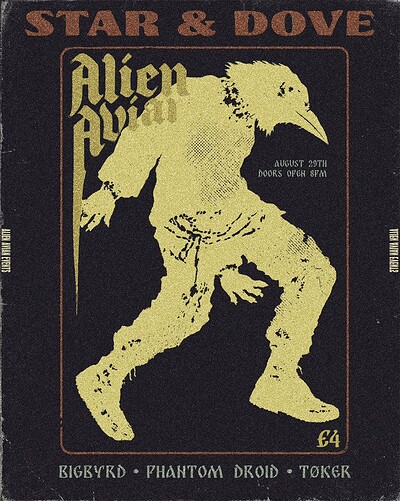 Phantom Droid, TØKER, BigByrd // ALIEN AVIAN #22 at Star and Dove
