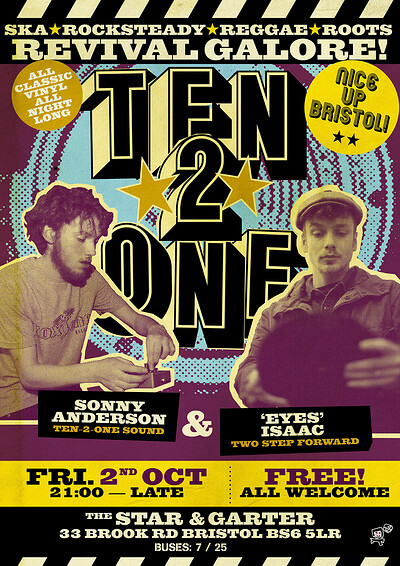 Ten2One: Reggae Oldies at Star and Garter at Star & Garter