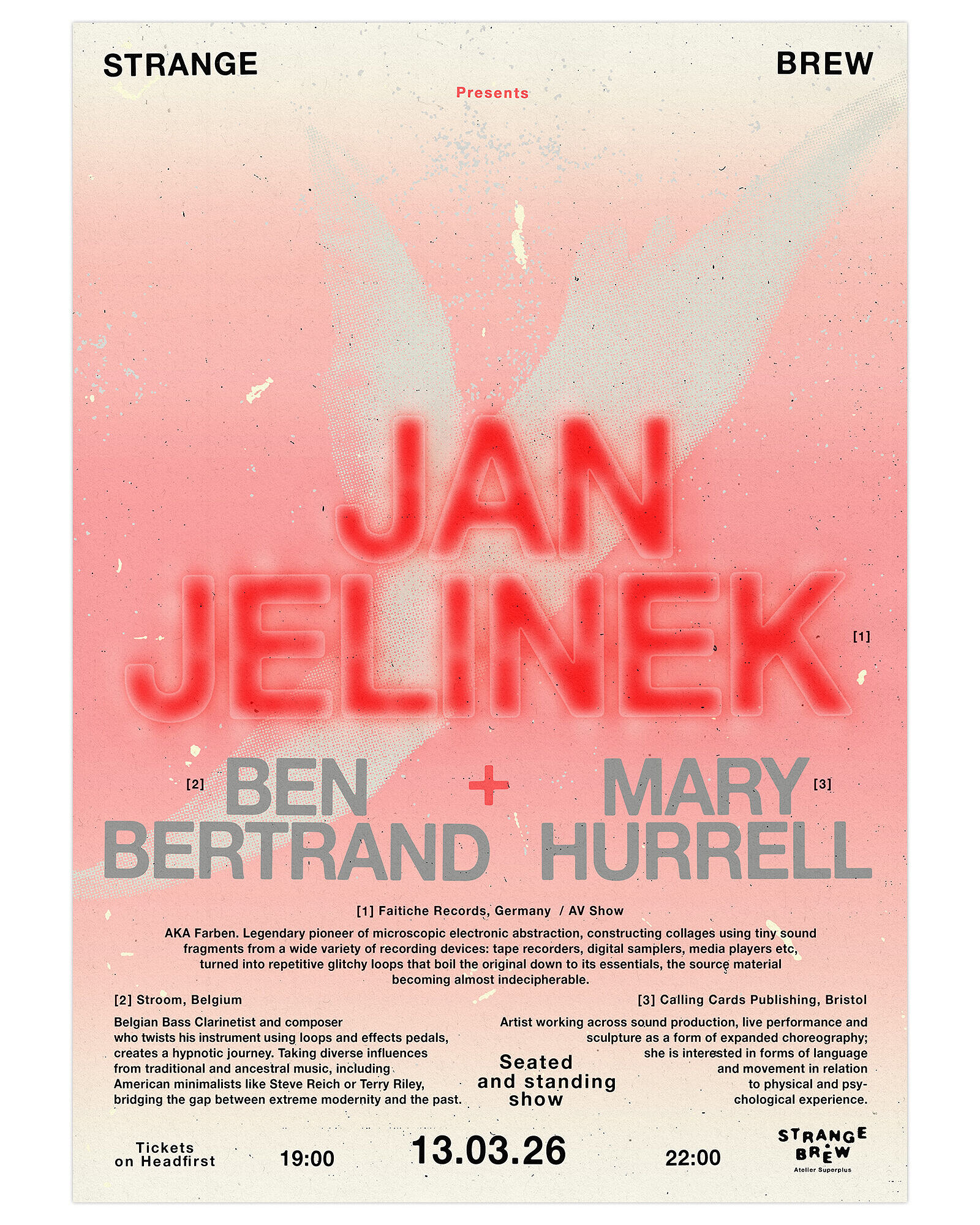 Jan Jelinek + Ben Bertrand + mary hurrell at Strange Brew