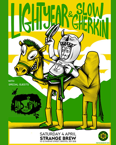 Lightyear, Slow Gherkin + Mad Apple Circus at Strange Brew