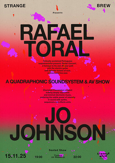 Rafael Toral + Jo Johnson at Strange Brew