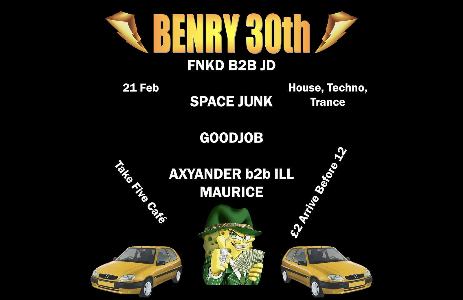 BENRY30: Ben and Henry Birthday Celebration at Take Five Cafe