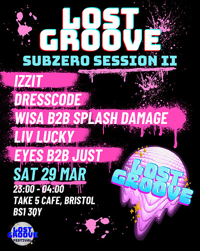 LOST GROOVE - SUBZERO SESSION II at Take Five Cafe