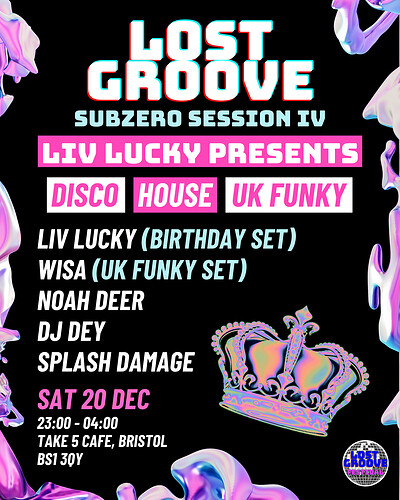 LOST GROOVE - SUBZERO SESSION IV at Take Five Cafe