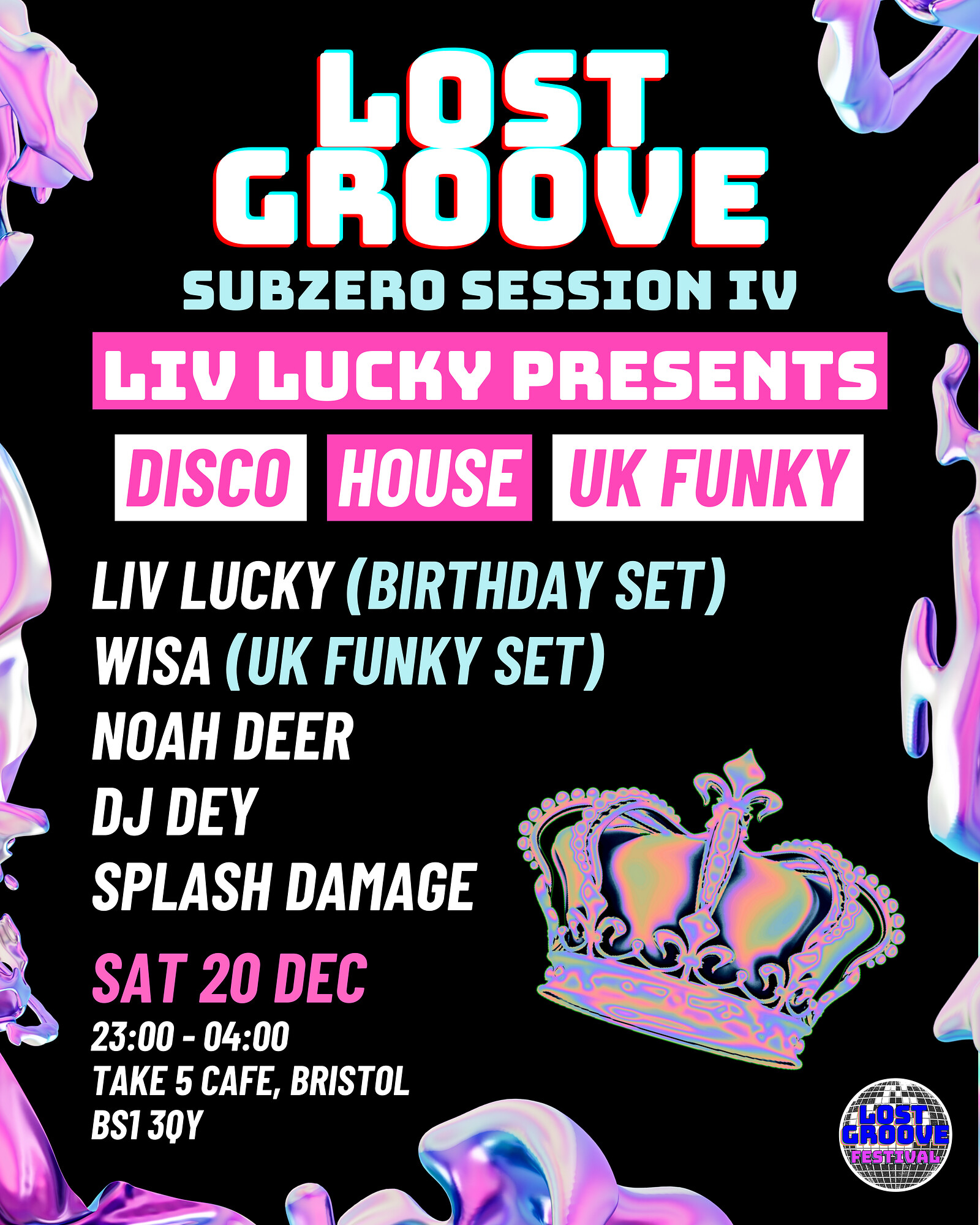 LOST GROOVE - SUBZERO SESSION IV at Take Five Cafe