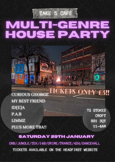 Multi-Genre House Party at Take Five Cafe