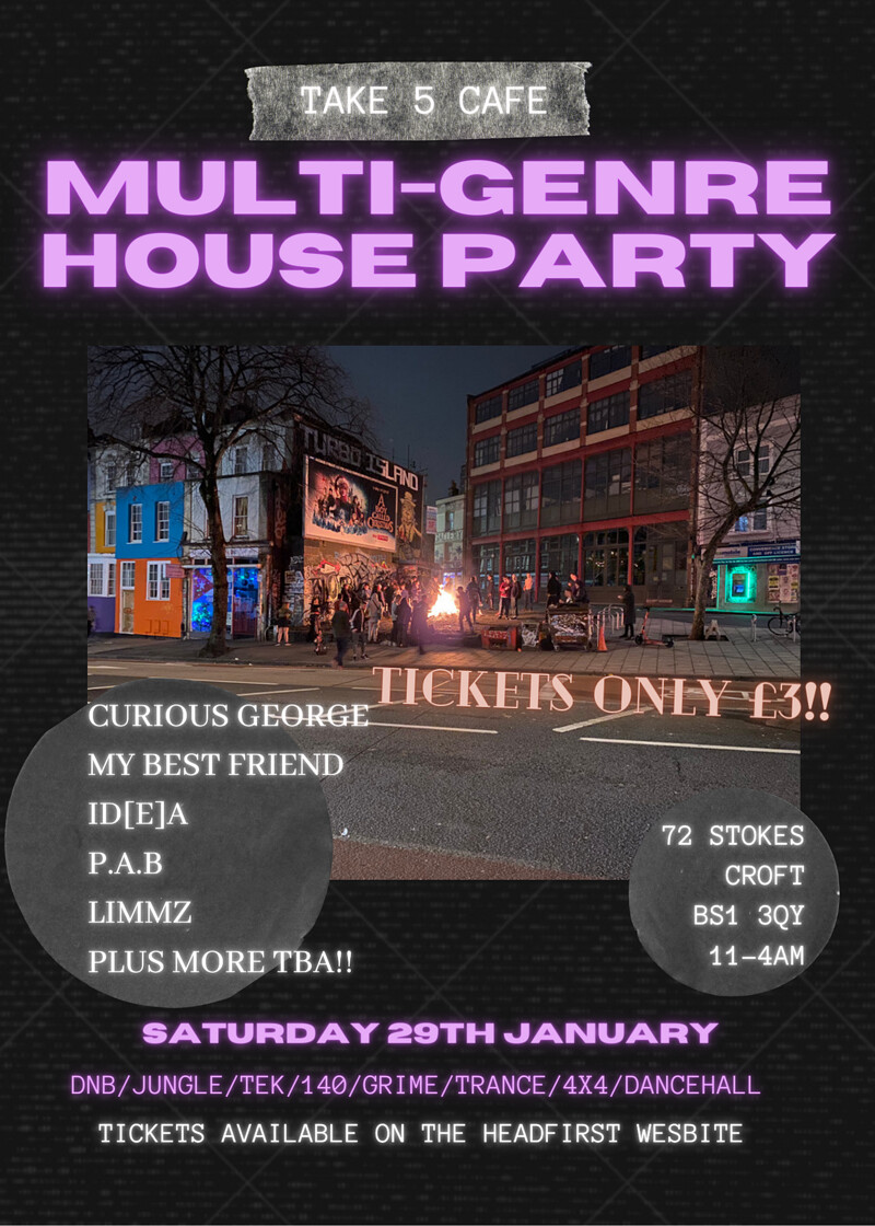 Multi-Genre House Party at Take Five Cafe