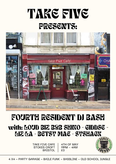 Take Five Resident DJ bash at Take Five Cafe
